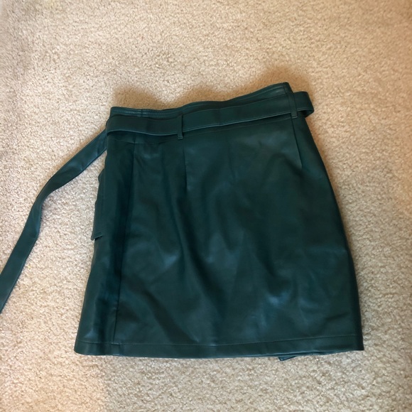 Forest Green Forever 21 Button Up Skirt - Picture 3 of 3